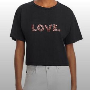 Rebecca Minkoff WESLEY love cropped tee shirt S
